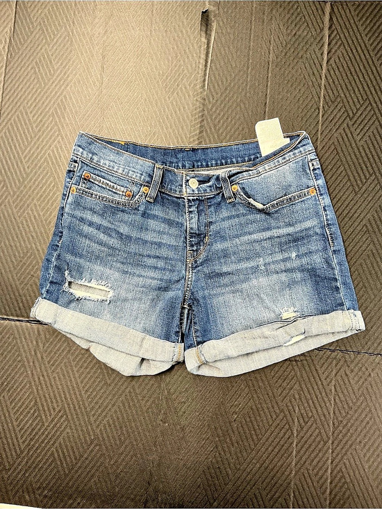 Levi's Pants - Levi's Cuffed Denim Shorts Waist 29 Blue